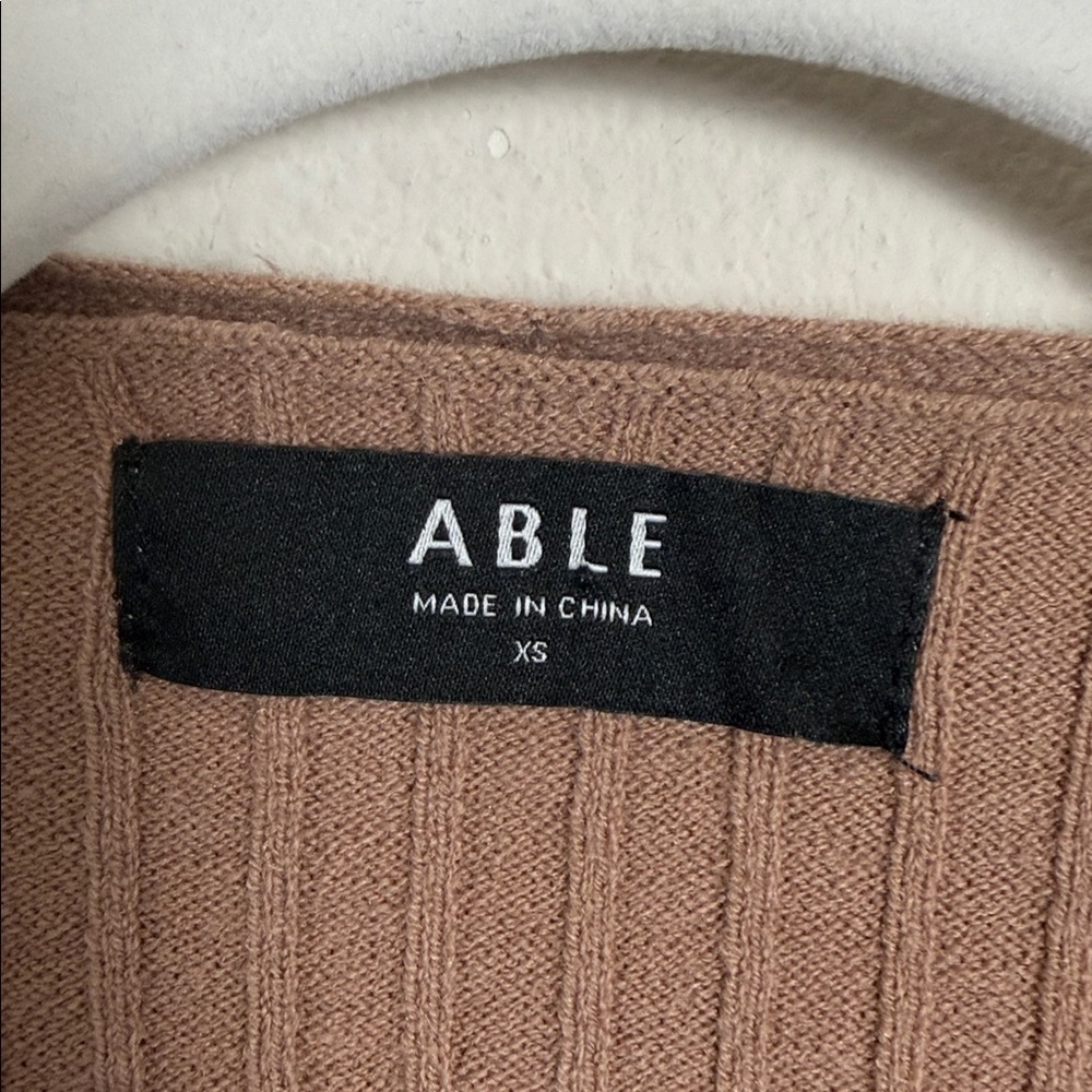 Able Brown V Neck Sweater Size XS - Picture 2 of 5